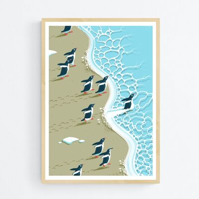 Poster het Pinguïn Strand