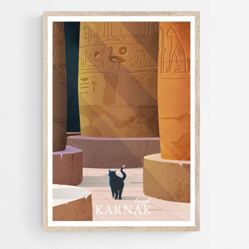 Poster Kat in Karnak, Egypte
