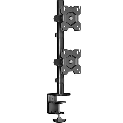 Monitor mount for two 13-34 inch monitors 180° swiveling, tilting, height-adjustable D208E Black