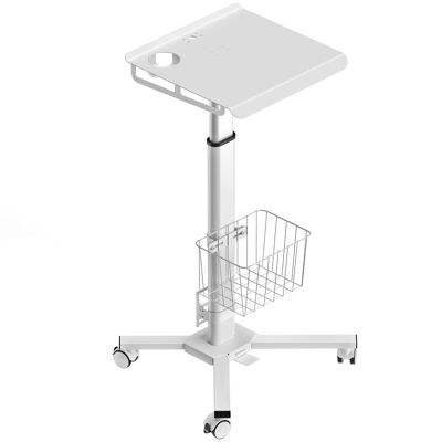 Laptop Ständer, Tisch mit Rollen mobil, höhenverstellbar ONKRON LMG30 Weiß