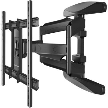 Support TV mural 40"-75" inclinable pivotant extensible ONKRON M6L Noir 1