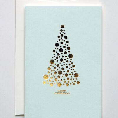 Christmas card Golden Tree