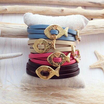 Leather Fish Bracelet