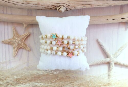 Pulsera Starfish Esmalte Nacar