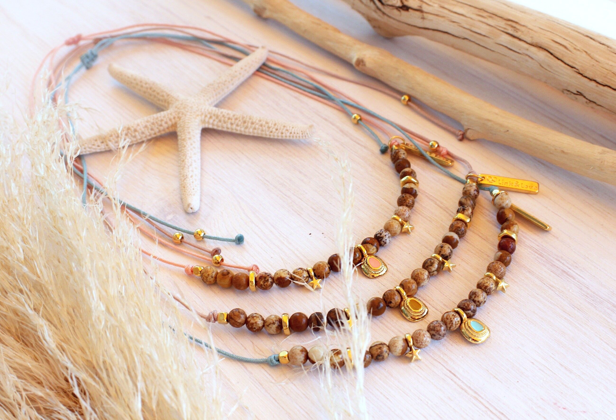 Mini-Boho-Emaille-Faden-Halskette