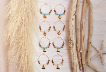 Boho Cercle / Boucle d'Oreille Triangle