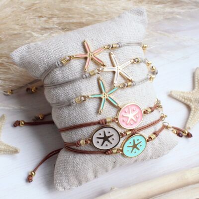 Duo Starfish Bracelet Thread / Star / Circle
