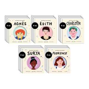 Pack 25 LIVRES (5 AGNÈS + 5 ÉDITH + 5 CHARLOTTE + 5 SURYA + 5 FLORENCE)