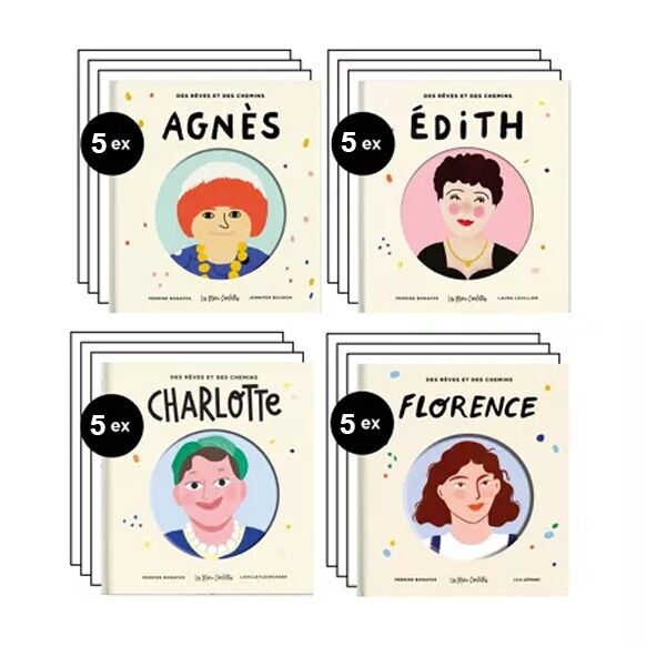 Packung mit 20 Büchern (5 Agnes + 5 Edith + 5 Charlotte + 5 Florence)
