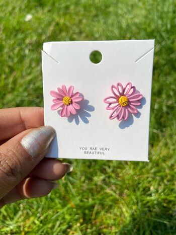 Boucles d'oreilles à tige colorées Daisy Sun Flower Summer Floral Dainty Boho Nature 3