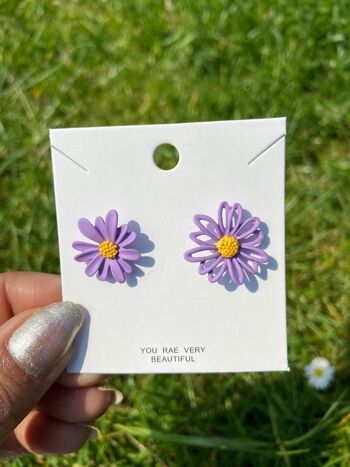 Boucles d'oreilles à tige colorées Daisy Sun Flower Summer Floral Dainty Boho Nature 6