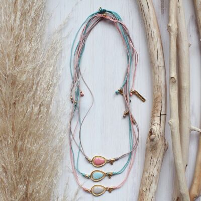 Enamel Teardrop Necklace