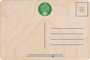 Carte postale en bois WOODPECKER Bird Card 2
