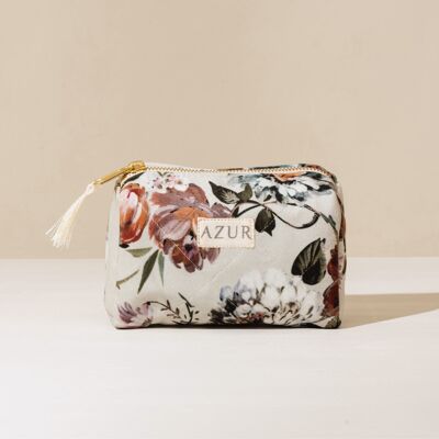Make-up pouch floral Snow White | Velvet | Plastic free