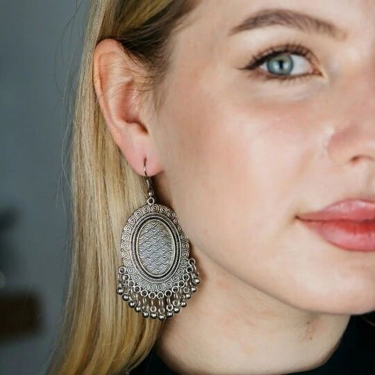 Silver clearance ghungroo earrings