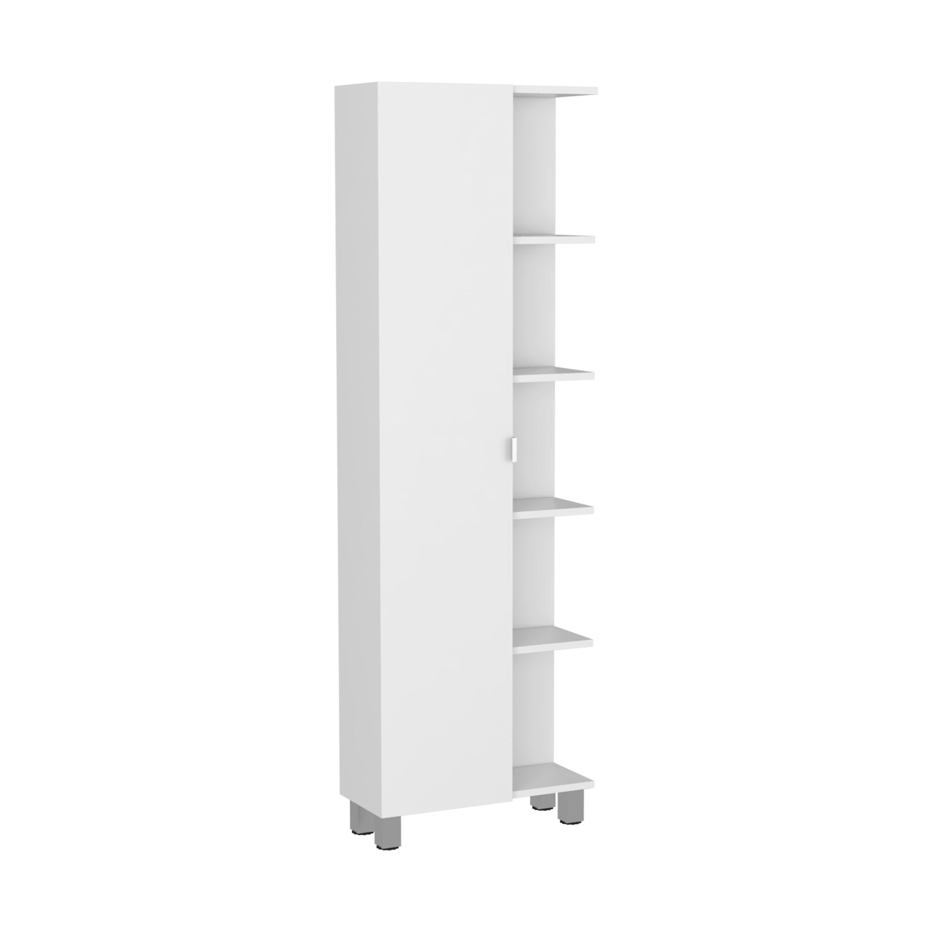 Mobile da bagno ad angolo Urano, 5 ripiani, 24" L X 8" L X 3,5" P, bianco