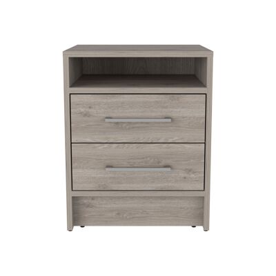 Eter Nightstand, with two drawers 50.7 CM W X 40 CM W X 37 CM D. Ash