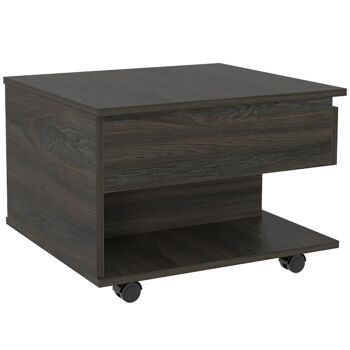 Ensemble de salon Riverside, chariot de bar + table basse amovible, 89/39,1 cm H X 55/55 L cm X 41,5/50 P cm, anthracite 5