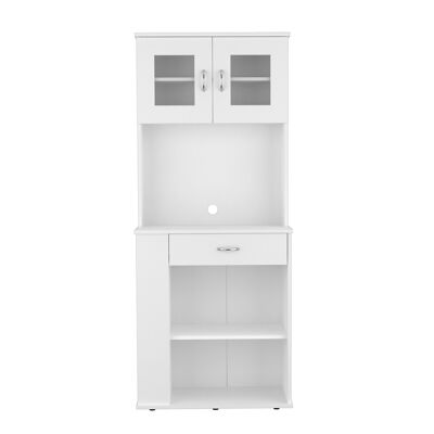 Capienza Kitchen Cupboard for Microwave, with 1 Drawer and 2-Door Cabinet, 170 CM W X 70 CM W X 35 CM D, White