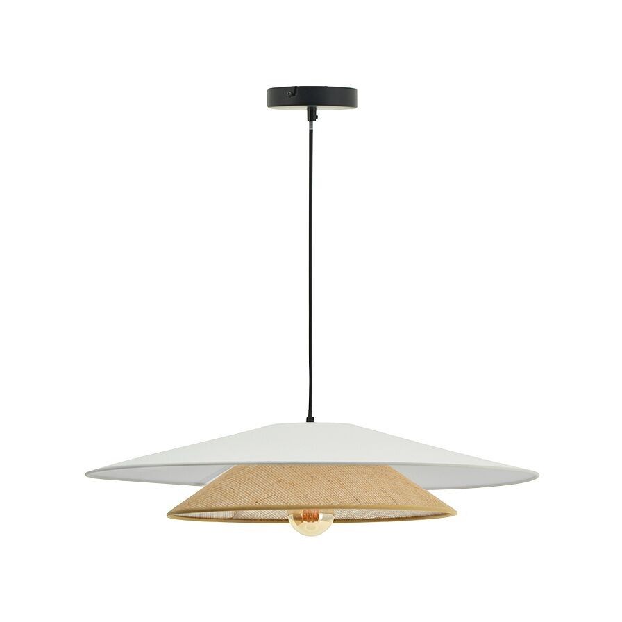 BOOMERANG pendant light D75cm Ecru/sisal
