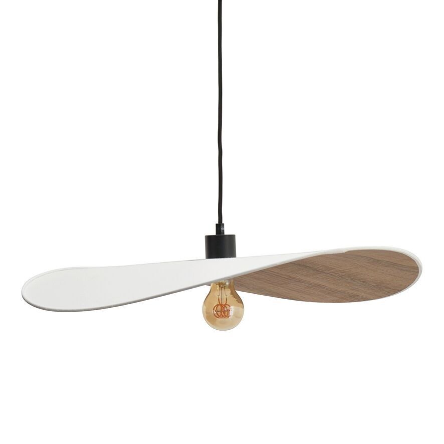 Lámpara colgante WAVE D58cm Crudo/madera