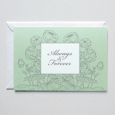 Tarjeta de boda Globeflowers