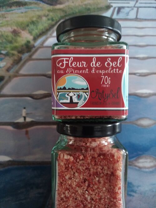 Verrine Fleur de sel de Guérande IGP et Piment d'Espelette 70g