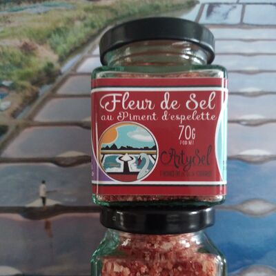 Verrine Fleur de sel de Guérande IGP et Piment d'Espelette 70g