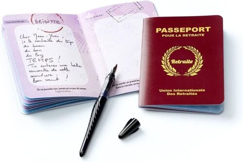Passeport pour la Retraite | Livre d'or Pot de Départ Collègue