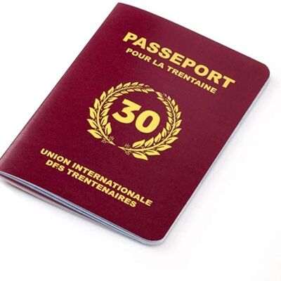 Passport for the Thirties | 30 year anniversary guest book