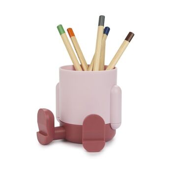 Porte-crayons / Pot à crayons Mr Sitty Couleur Rose 1