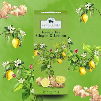 Thé vert au gingembre et citron. 3