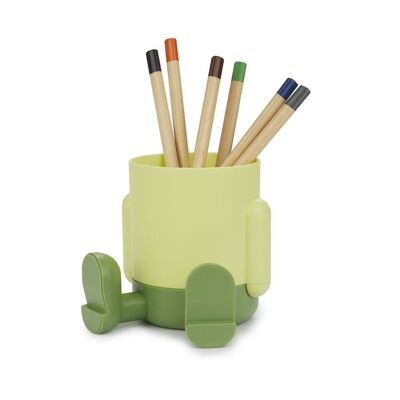 Crayon Holder / Pencil Holder Mr Sitty Color Green