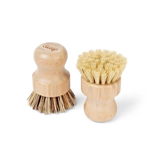 Box of 2 &Keep Pot Brushes - Medium & Stiff