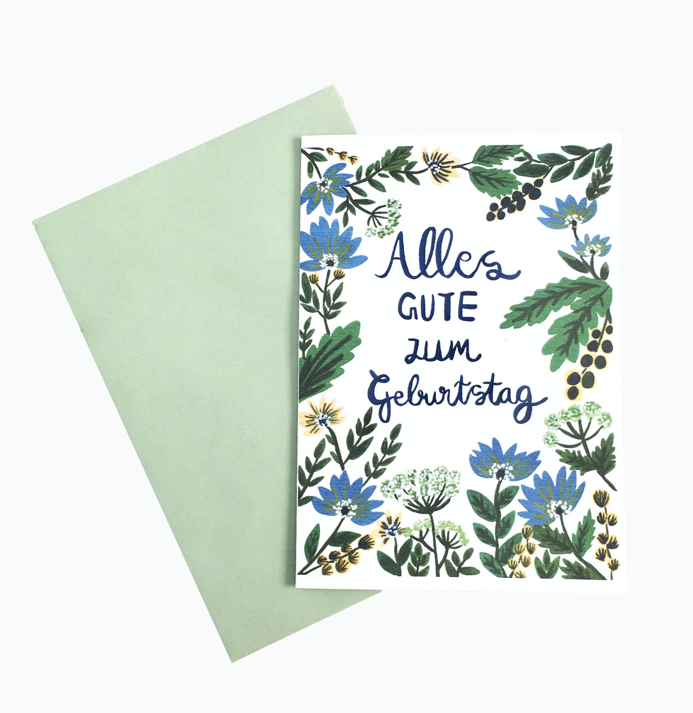 Fiori Verdi | biglietto d'auguri