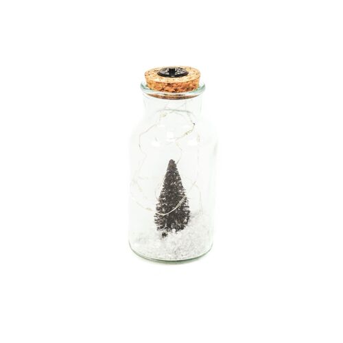 HV Xmas tree in a bottle - Black - 8x16cm
