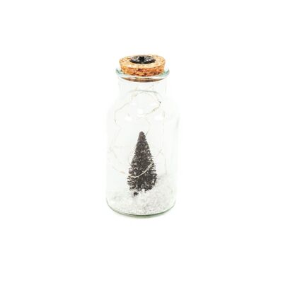 Sapin de Noël HV en bouteille - Noir - 8x16cm