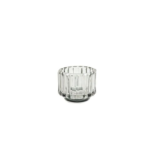 HV Glass Tealightholder Candleholder - Smokey - 8x6.5cm