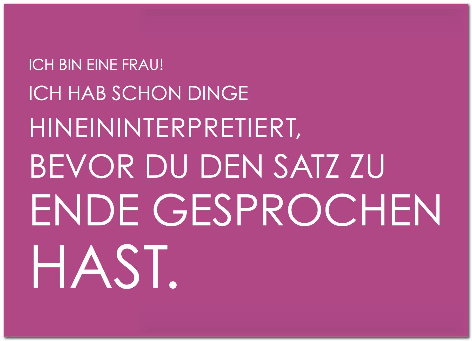 Postcard "I am a WOMAN"