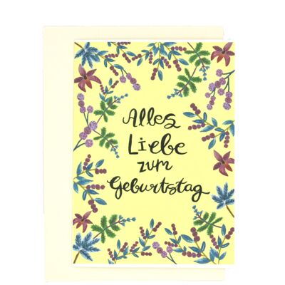 Alles Liebe zum Geburtstag | Geburtstagskarte