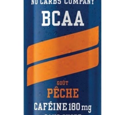 NOCCO Peach Flavor - Functional Soft Drink - With Caffeine (180ml) - Sugar Free - Box of 24 x 330ml Cans