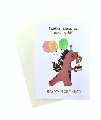 dragon d'anniversaire | carte d'anniversaire 2