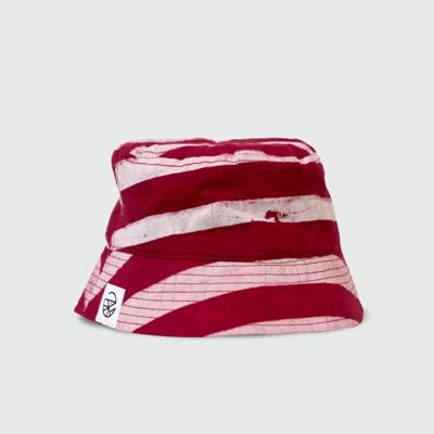 Bob-Ada sombrero de pescador batik de colores Rojo