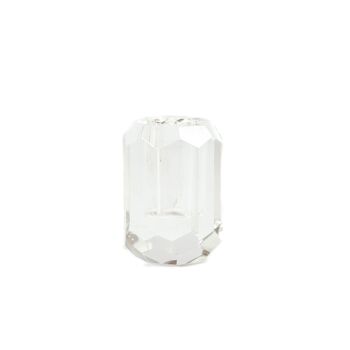 Bougeoir en Cristal HV - 5x5x7cm - Transparent 2