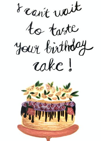 Gâteau d'anniversaire fruité | carte d'anniversaire 2