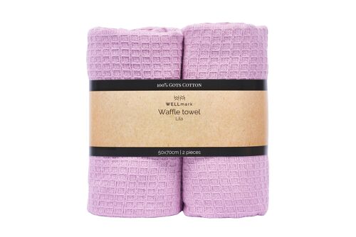 Small waffle dishcloth - lilac 2 pcs