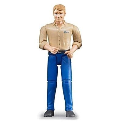 BRUDER - Blond man with blue jeans - ref: 60006