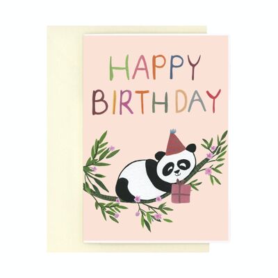Lindo panda | tarjeta de cumpleaños