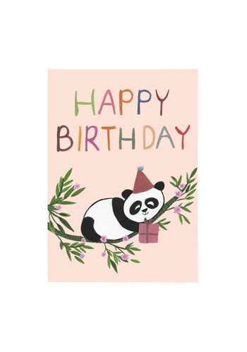Panda mignon | carte d'anniversaire 2