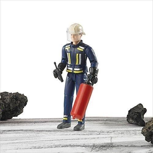 BRUDER -  Figurine pompier avec casque, gants et accessoires -  réf : 60100
